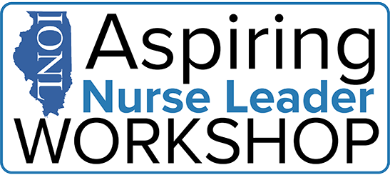 The logo for the IONL Aspiring Nurse Leader Workshop features the state of Illinois outline with IONL inside and the text Aspiring Nurse Leader Workshop.